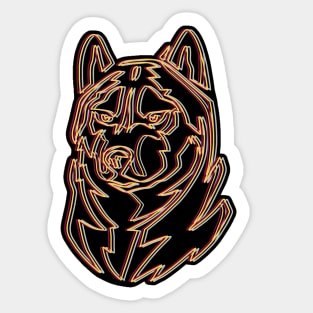 Bloomsburg Husky Linear Design Sticker